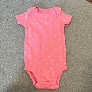6 month pink onesie